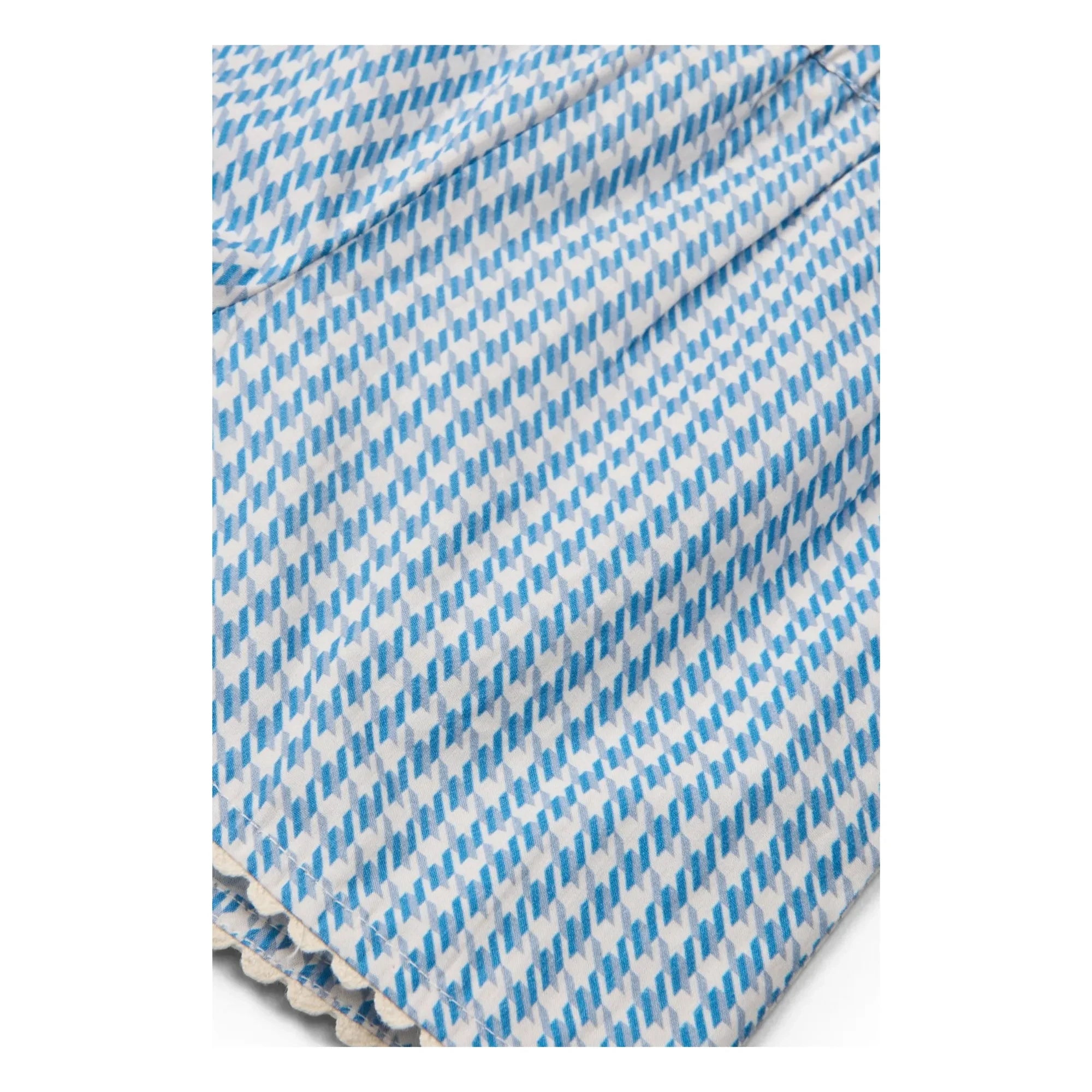 Copenhagen Colors - Houndstooth Organic Cotton Top and Shorts Set | Blue