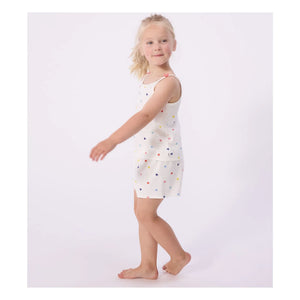 Petit Bateau - Kurzes Pyjama-Top mit Herzprint | Weiß