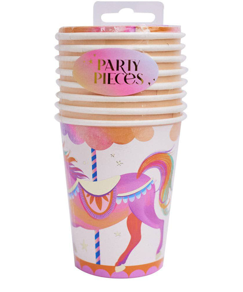 Party Pieces - Unicorn 8li Parti Karton Bardakları-Dinossi