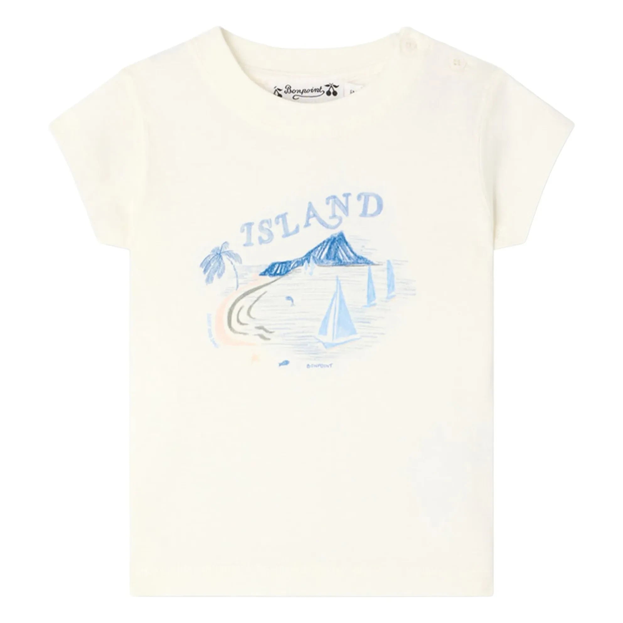 Bonpoint - Tom T-Shirt Bio-Baumwolle | Creme