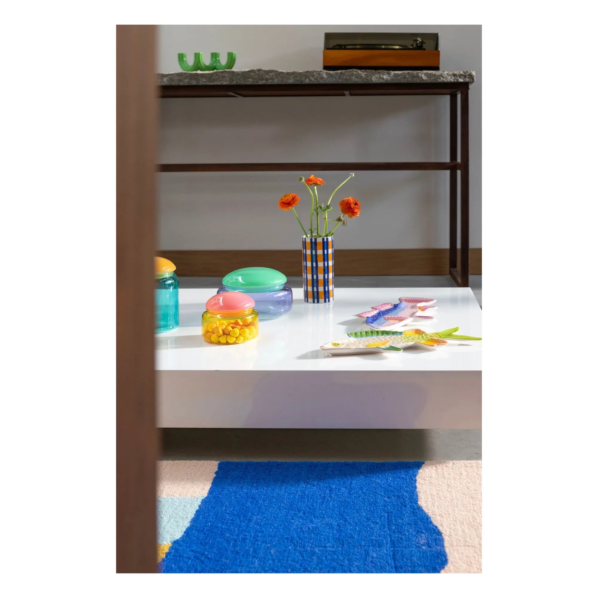 &Klevering - Fluffige Glasdose | Gelb