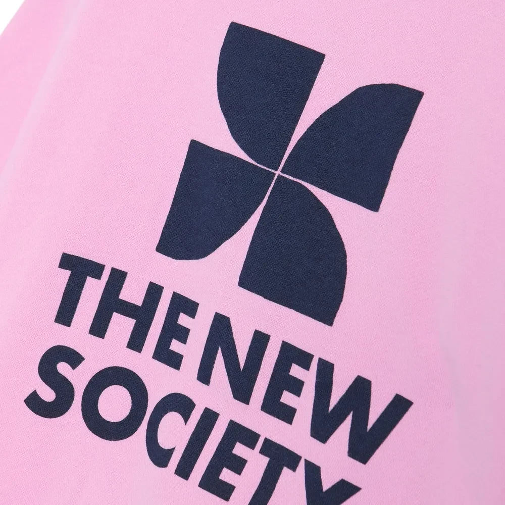 the new society - Pamuk Logo Sweat | Lila