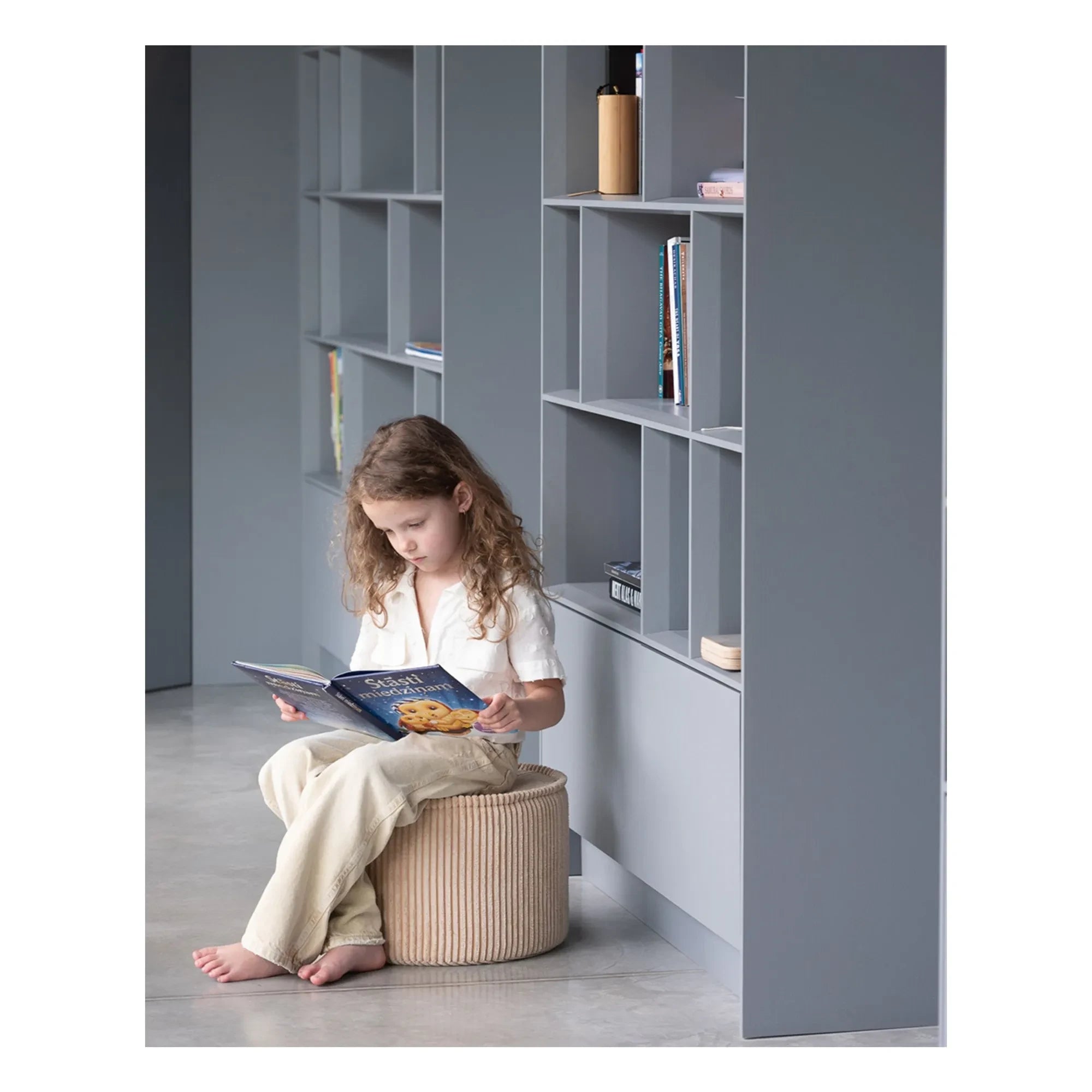 Wigiwama – Samt-Pouf | Beige
