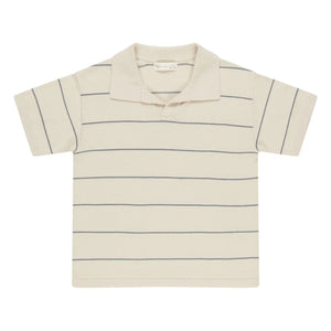 Rylee + Cru - Terry Striped Polo | Ecru