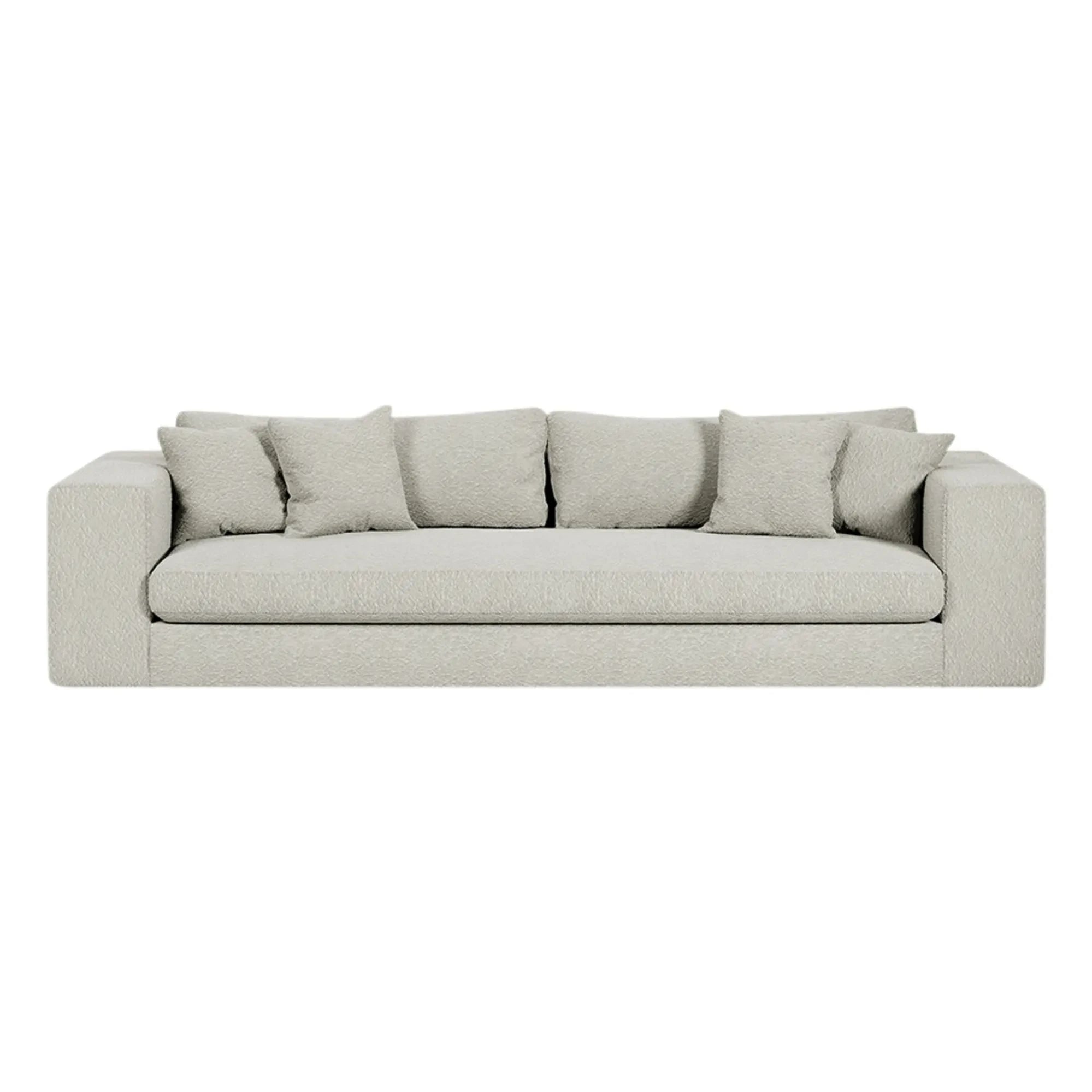 Panac Edition - Bellechasse 4 kişilik bouclette koltuk - 275 cm | Kırık Beyaz