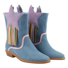Stella McCartney Kids - Star Organic Cotton Boots | Blue