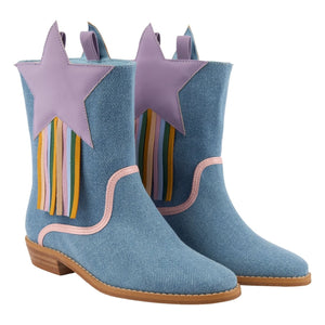 Stella McCartney Kids - Star Organic Cotton Boots | Blue