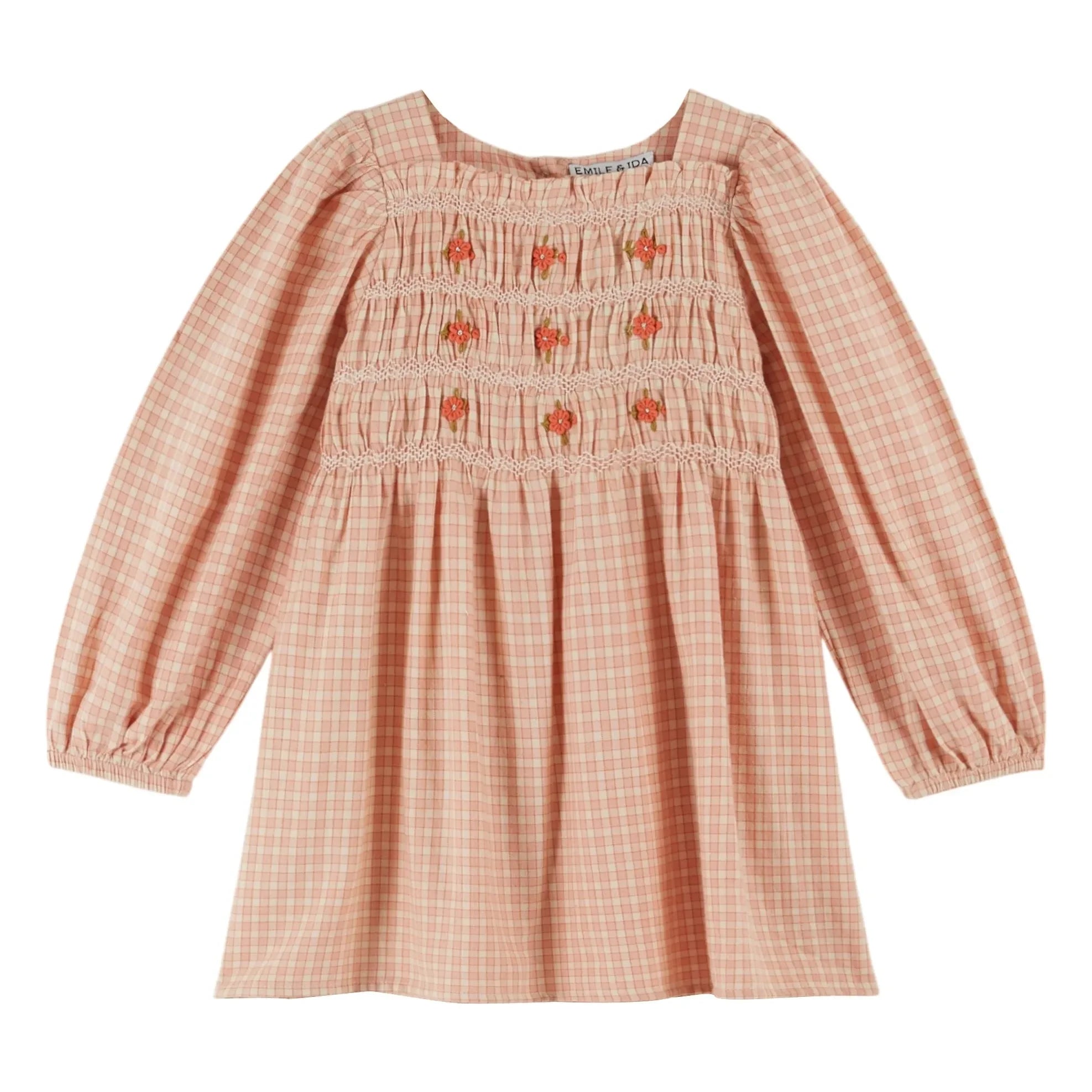 Emile et Ida - Plissiertes Mädchenkleid | Rosa