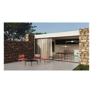 Petite friture - Fromme Dış Mekan Kare Masa - 4 Kişilik | Siyah