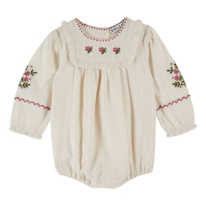 Emile et Ida - Rosebud Strampler | Creme