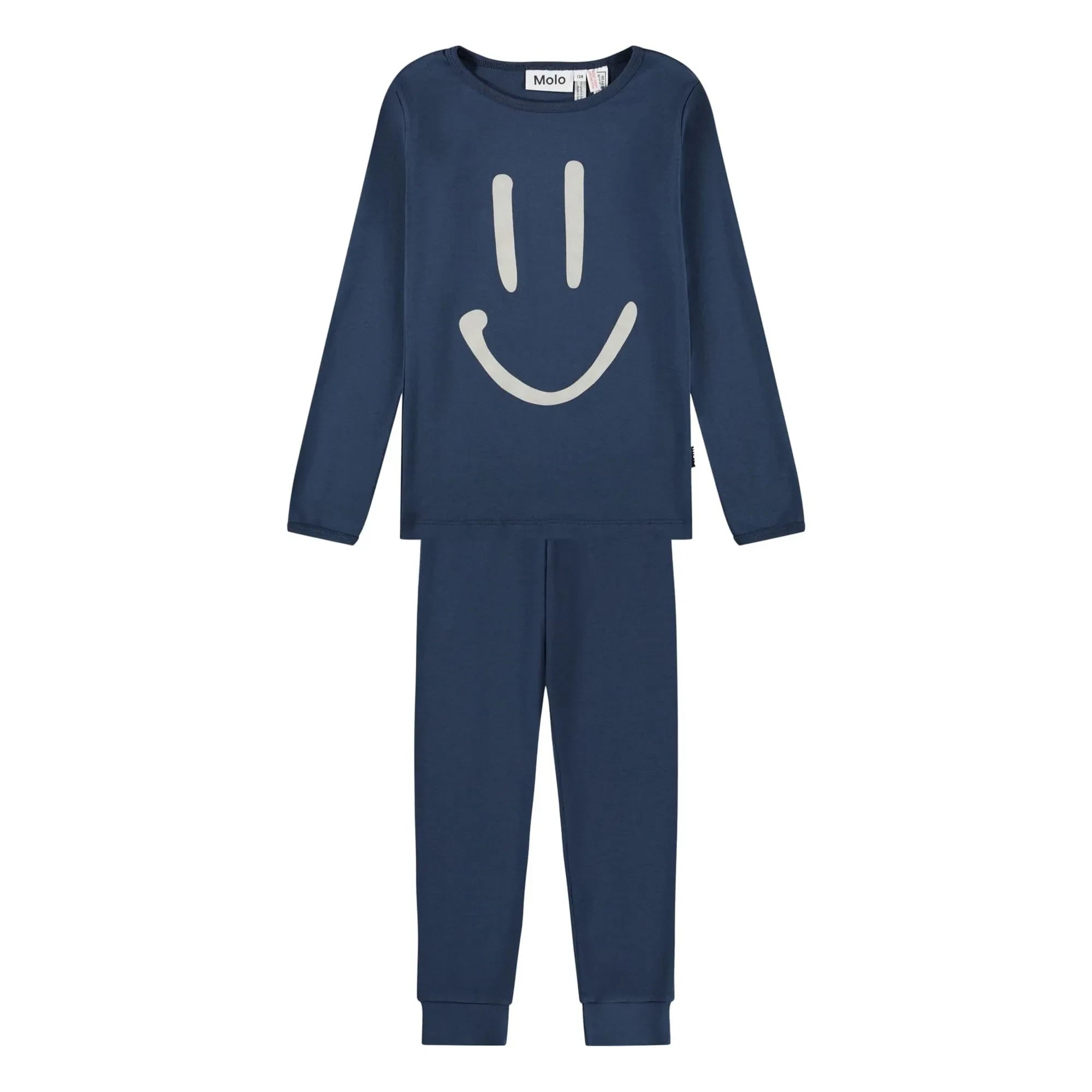 Molo - Lue Smiley organik pamuklu pijama | Lacivert