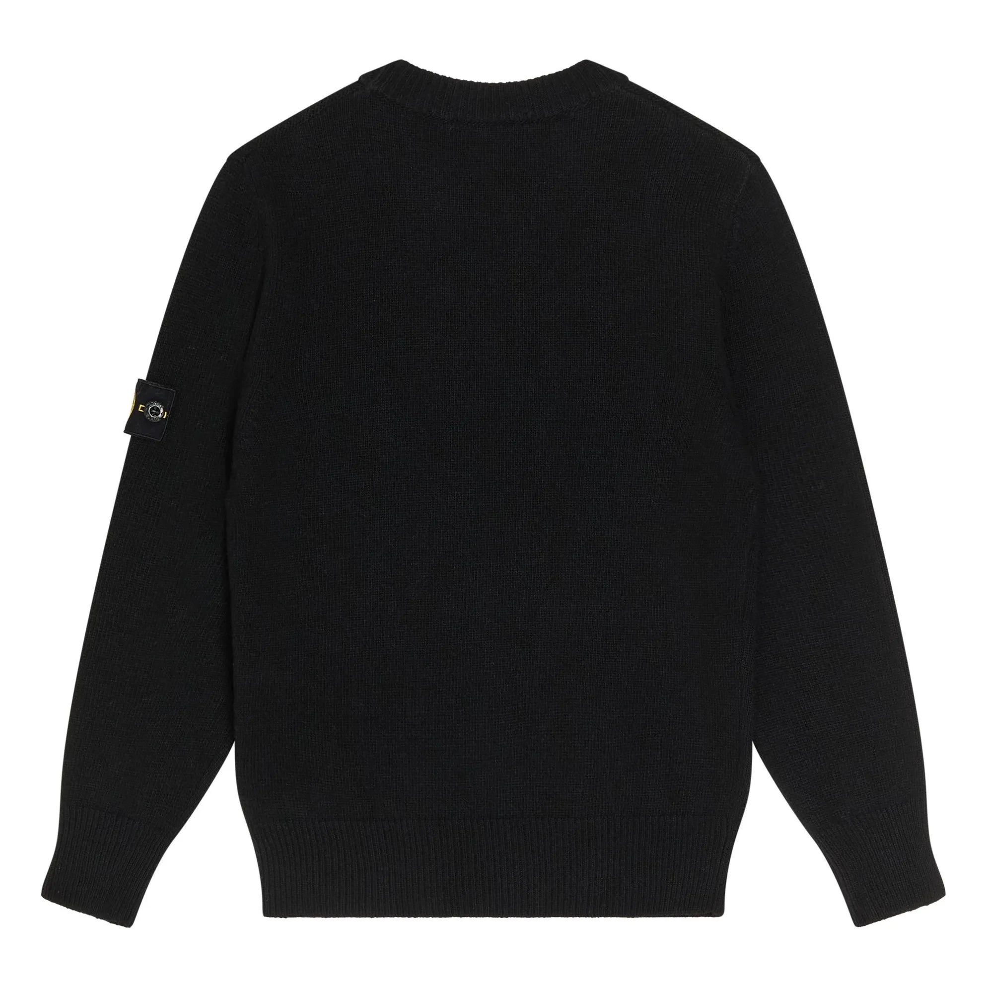 Stone Island – Logo Wollpullover | Schwarz