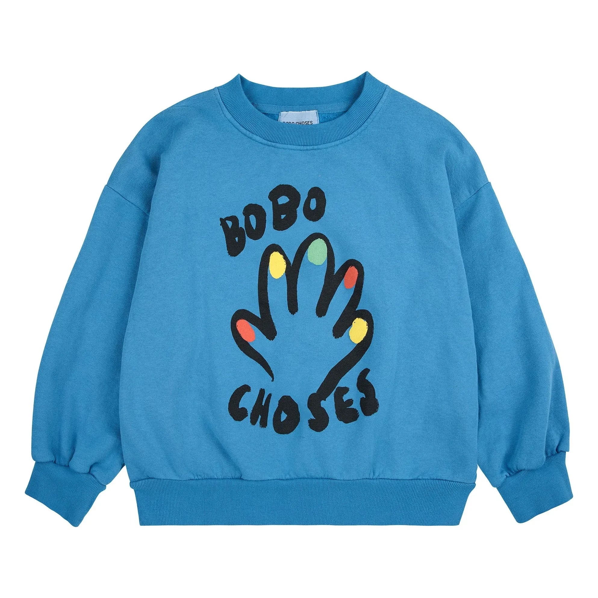 Bobo Choses - High Five organik pamuk sweatshirt | Mavi