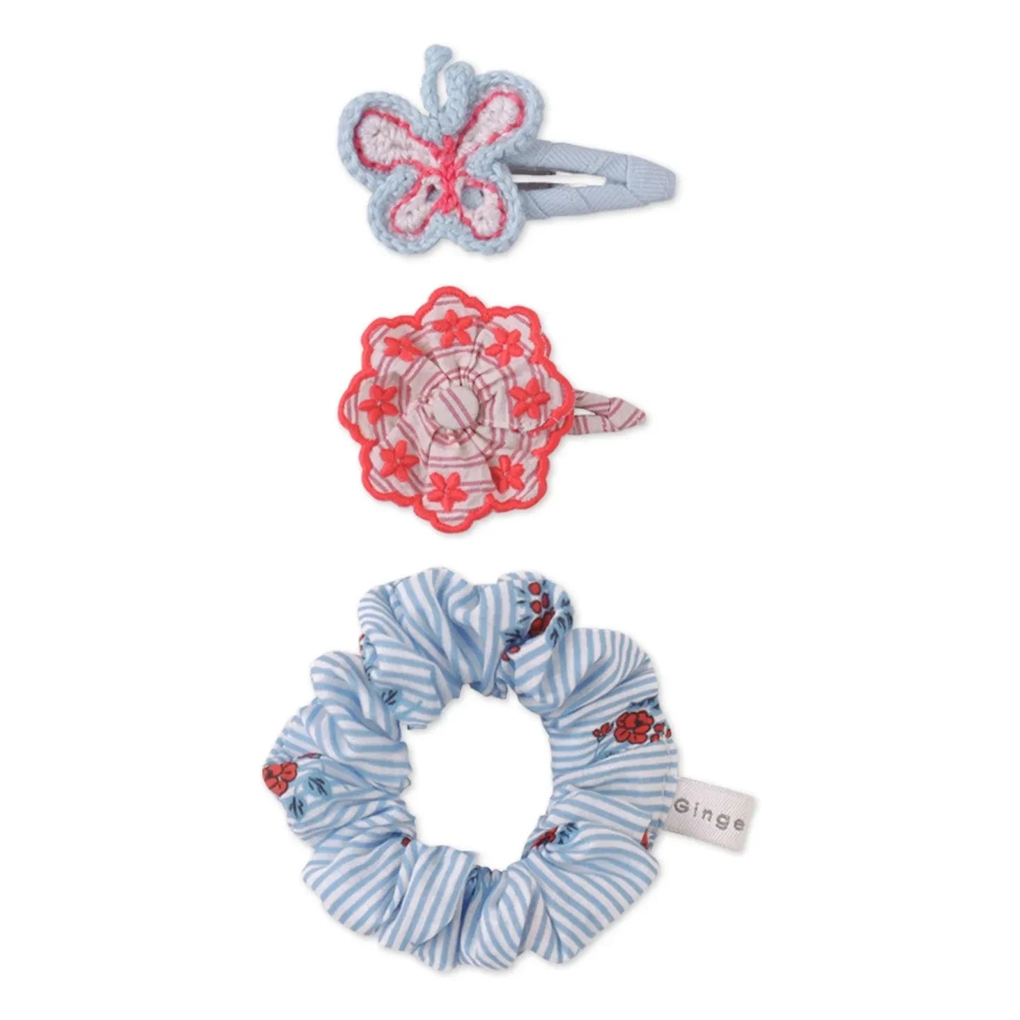 Gingersnaps - Brienne hairpins and scrunchie set | Blue