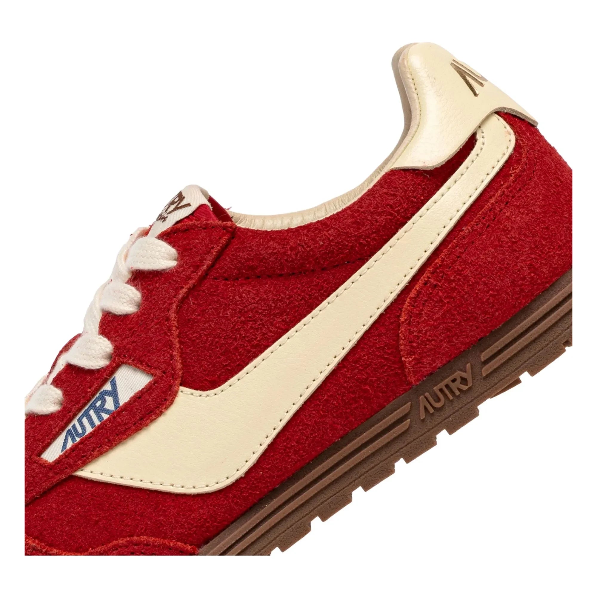 Autry - Windspin Low Zweifarbiger Wildleder- und Leder-Sneaker | Rot