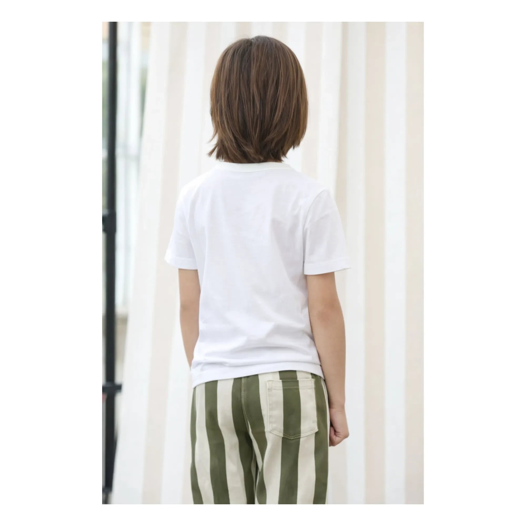 Lililotte - Paul Maxi Pantolon Twill Çizgili Organik Pamuk | Ekru