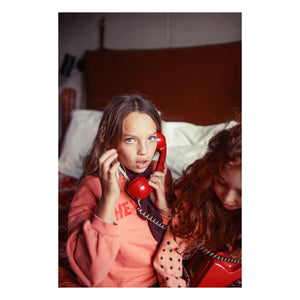Piupiuchick - Hey Jude Organic Cotton Ruffled Sweatshirt | Coral