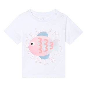 Stella McCartney Kids - Stella Poisson T-shirt | Beyaz