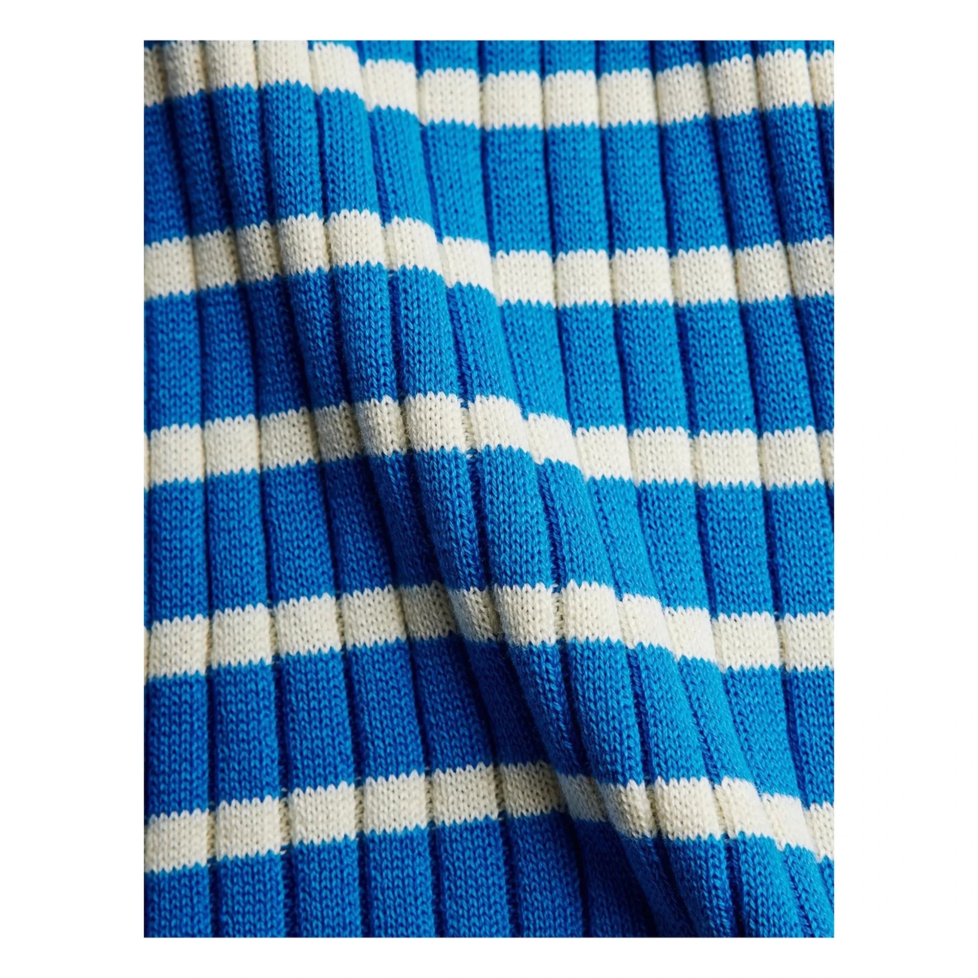 Mini Rodini - Gestreiftes Rippkleid aus Bio-Baumwolle | Blau