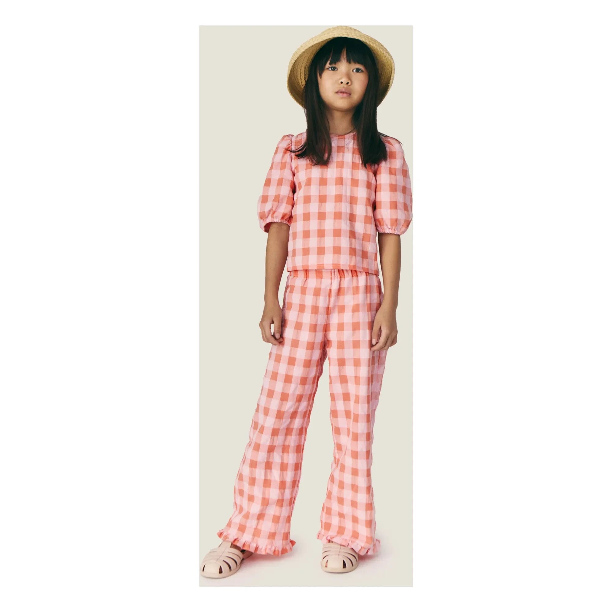 Mipounet - Mirelle Vichy pantolon | Pembe