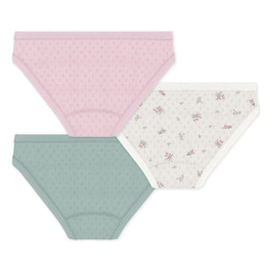 Petit Bateau - Batch 3 Açık İşlemeli Külot | Pembe