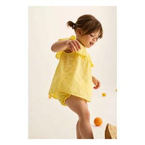 Cozmo - Sophia besticktes Kleid | Gelb