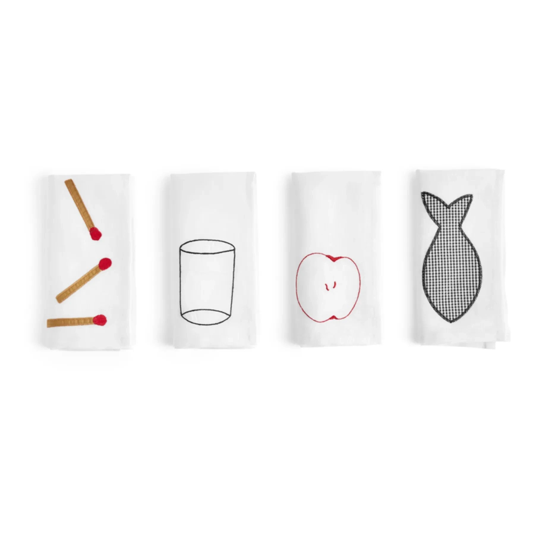 Hay - Sobremesa Peçeteler - 4'lü Set | Beyaz