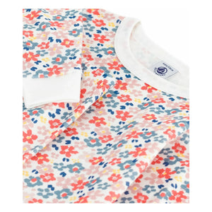 Petit Bateau - Organic cotton, contrast-trim floral pajamas | White