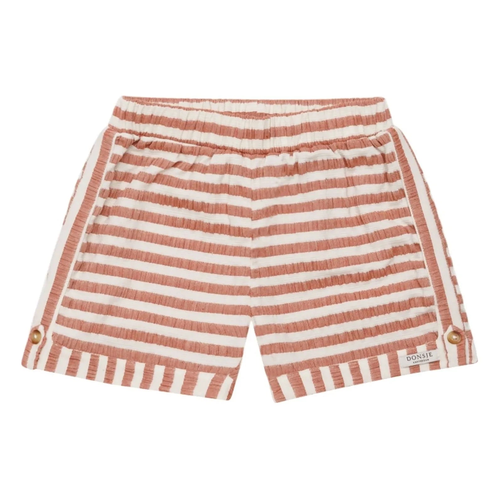 Donsje - Kaatio Striped Organic Cotton Shorts | Camel