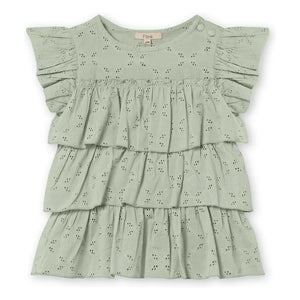 Fliink - Harper Embroidered Top | Light gray