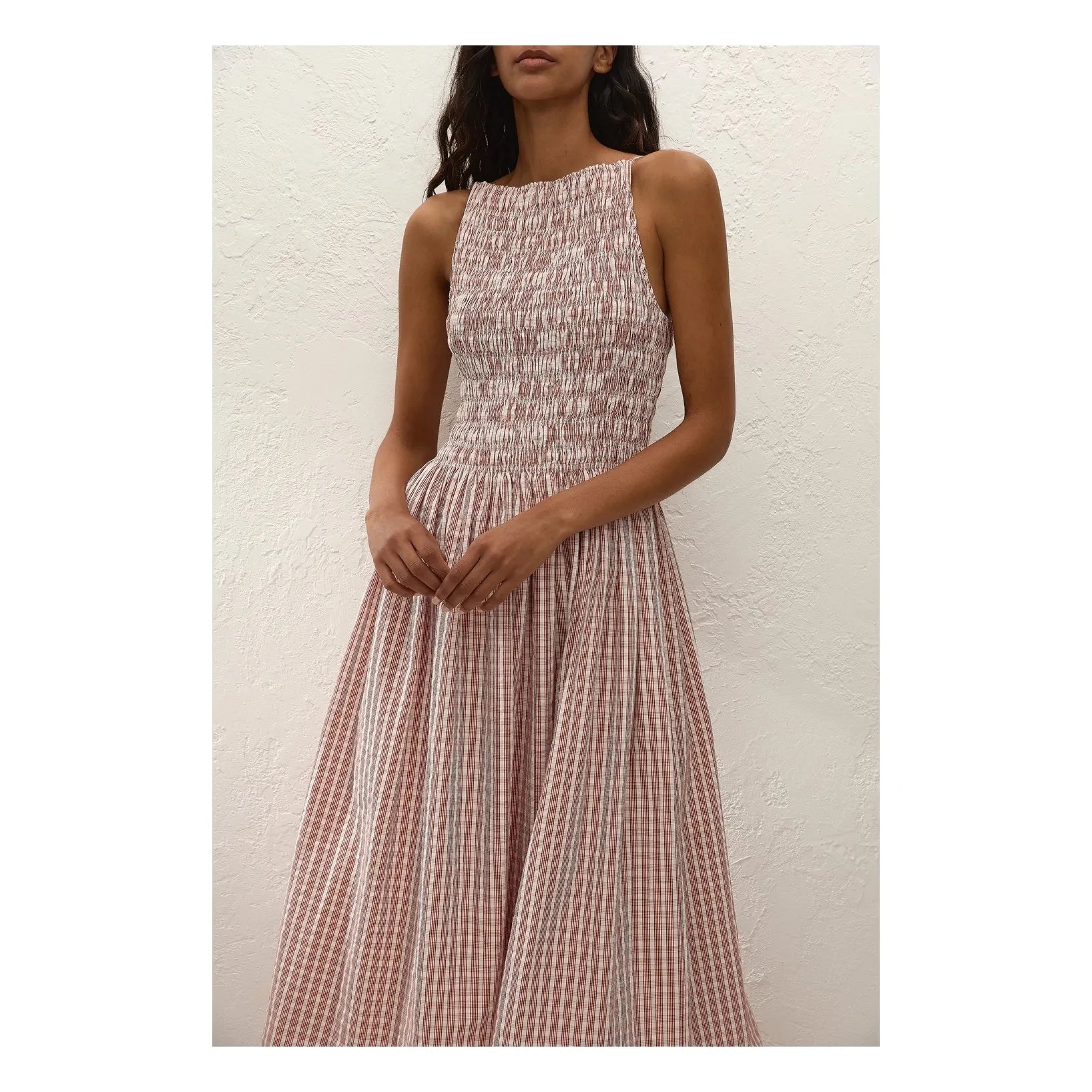 Faithfull the Brand - Carreaux Laia Pamuk Maxi Elbise | Cinnamon