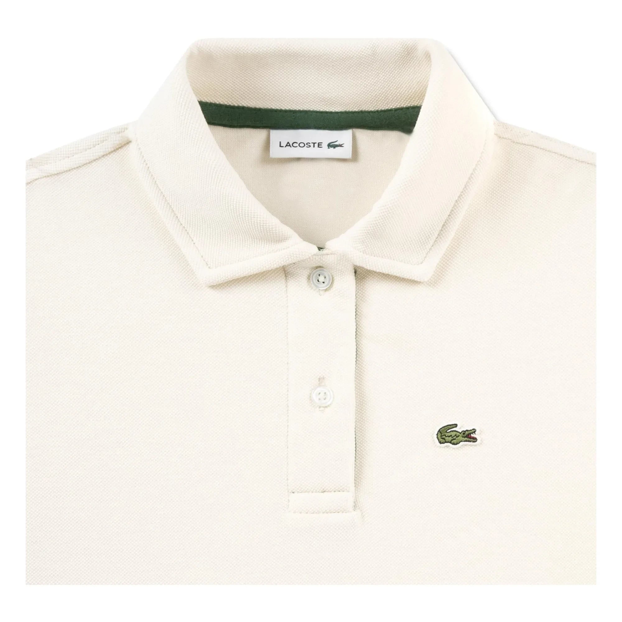 Lacoste - Oversize logolu polo tişört Organik pamuk | Ekru