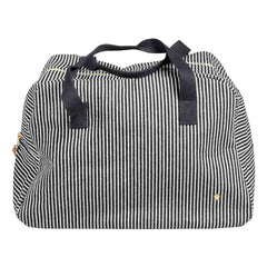 Das Tüpfelchen auf dem i – Basile gestreifte Wochenendtasche aus Bio-Baumwolle | Caviar