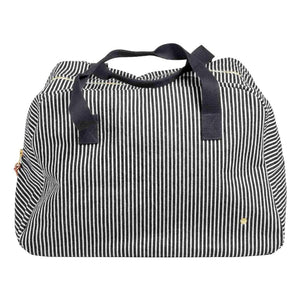 Das Tüpfelchen auf dem i – Basile gestreifte Wochenendtasche aus Bio-Baumwolle | Caviar