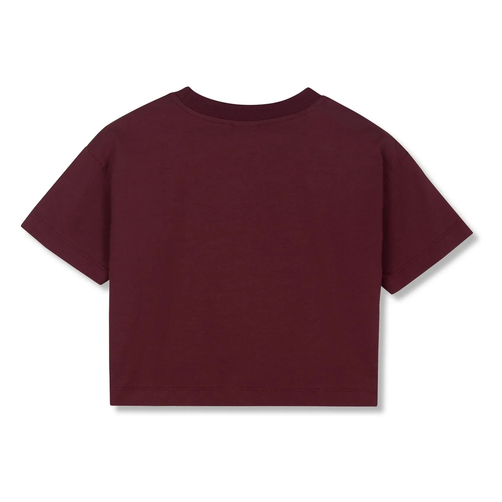 Wynken - Crop Butterfly organik pamuklu T-shirt | Bordo