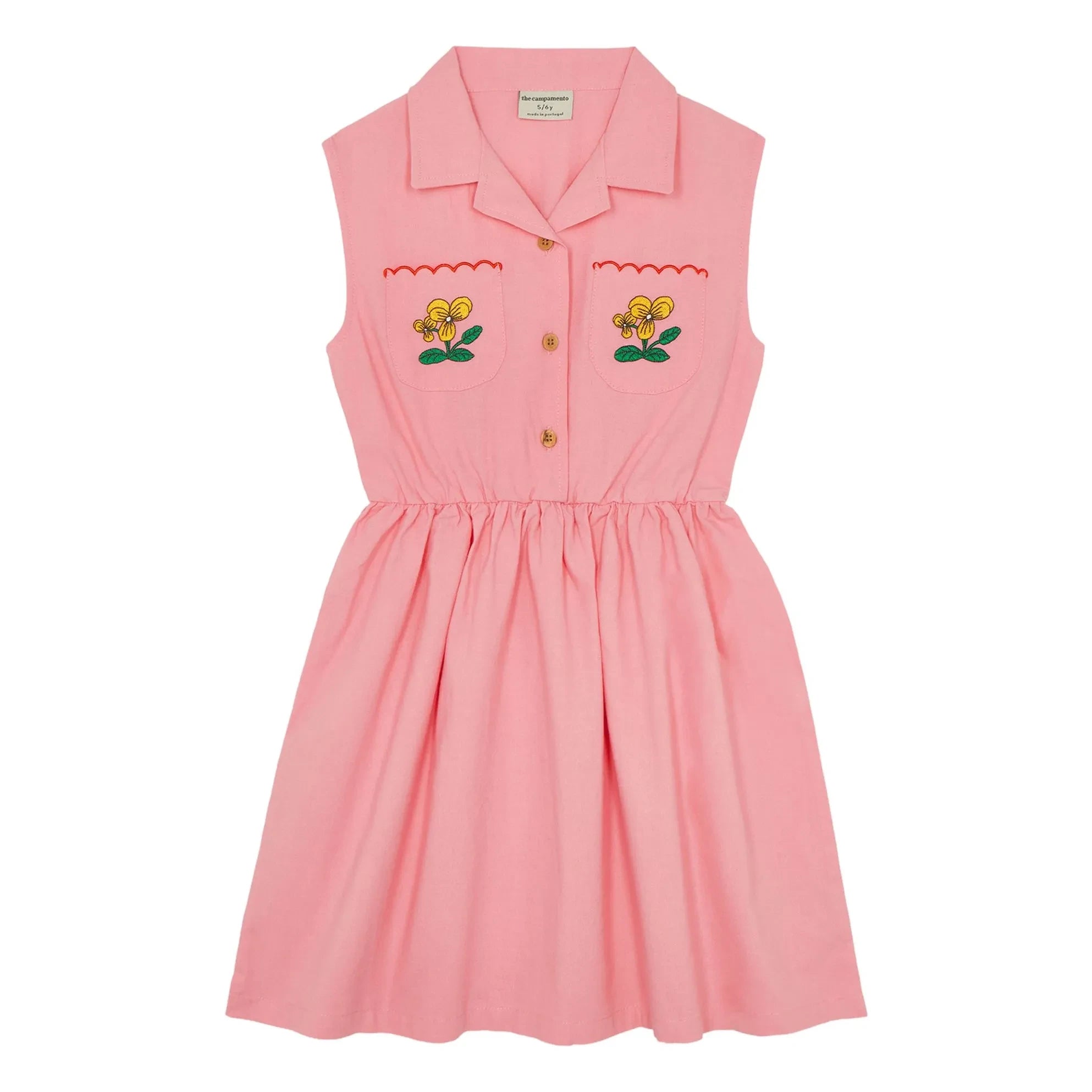 The Campamento - Mi-Long Floral Dress | Candy pink