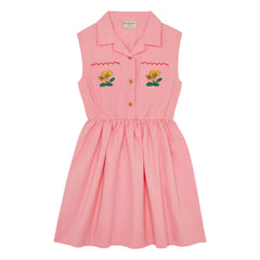 The Campamento - Mi-Long Floral Dress | Candy pink