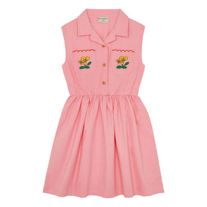 The Campamento - Mi-Long Floral Dress | Candy pink
