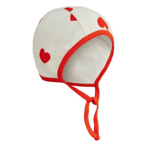 Mini Rodini - Wickelbody aus Bio-Baumwolle mit Herzmuster | White