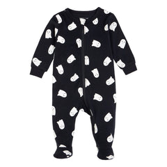 Petit Lem - Biyolüminesans Hayalet Ayaklı Pijama | Siyah