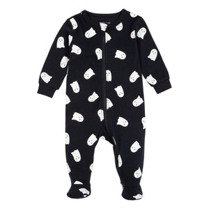 Petit Lem - Biyolüminesans Hayalet Ayaklı Pijama | Siyah