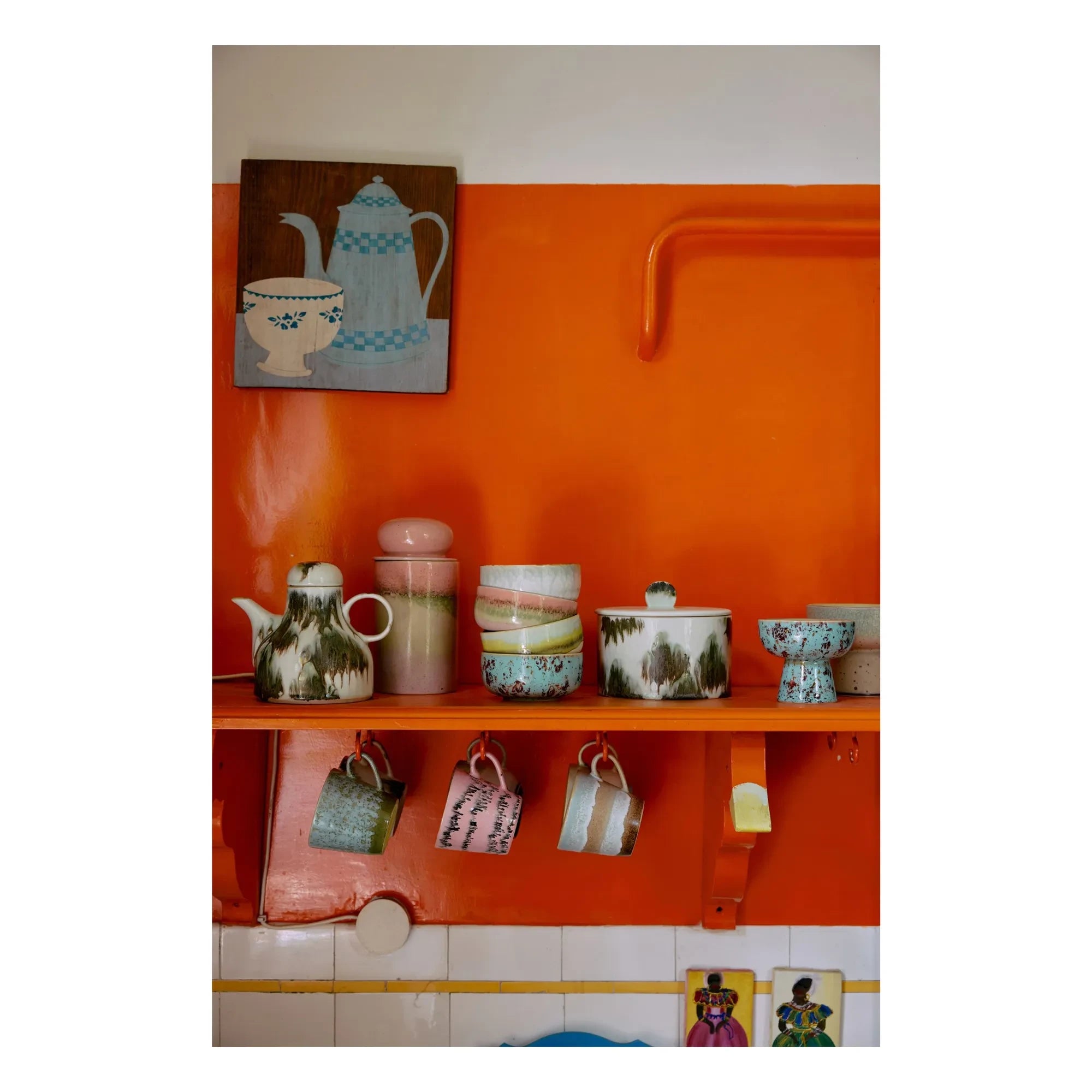 HKliving - Dada Cappuccino Tassen - 4er Set