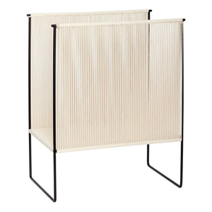 Hübsch - Rope and Metal Magazine Rack | Black