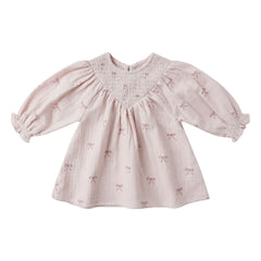Quincy Mae - Organic Cotton Gauze Dress with Knots | Lilac