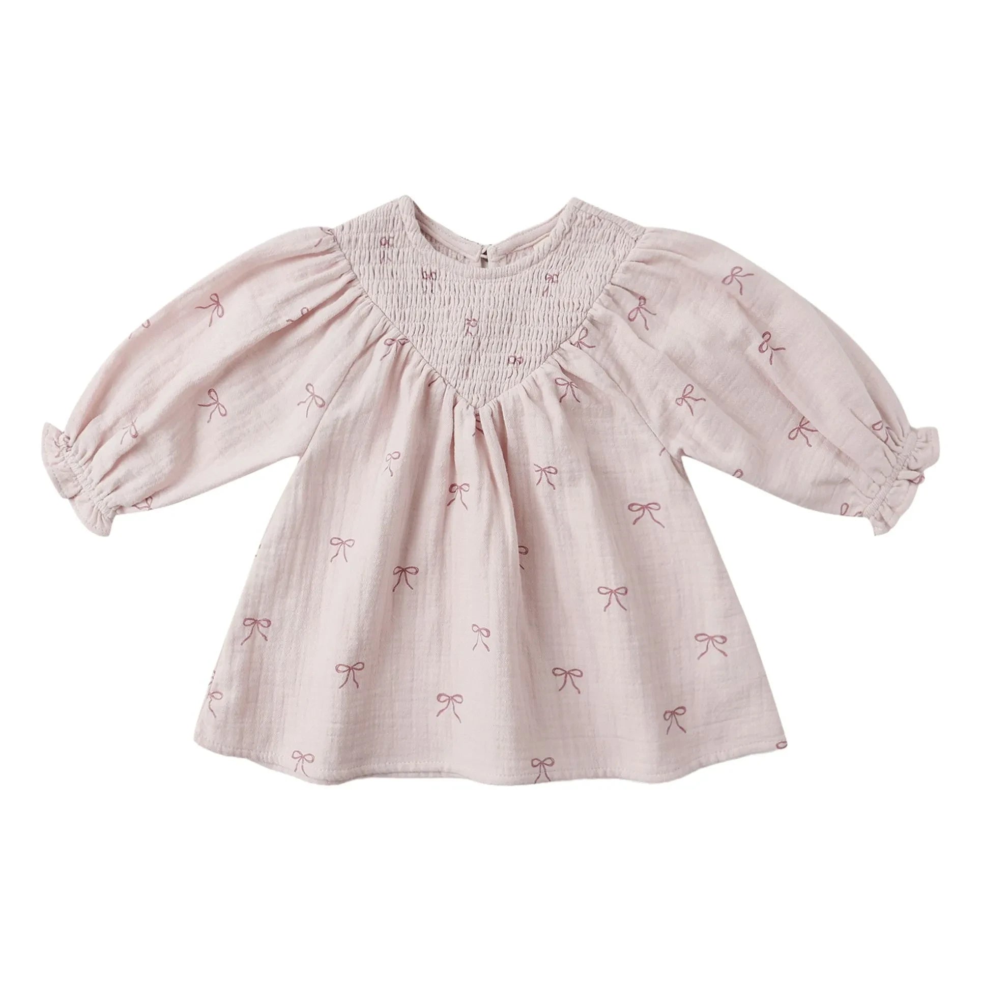 Quincy Mae - Organic Cotton Gauze Dress with Knots | Lilac