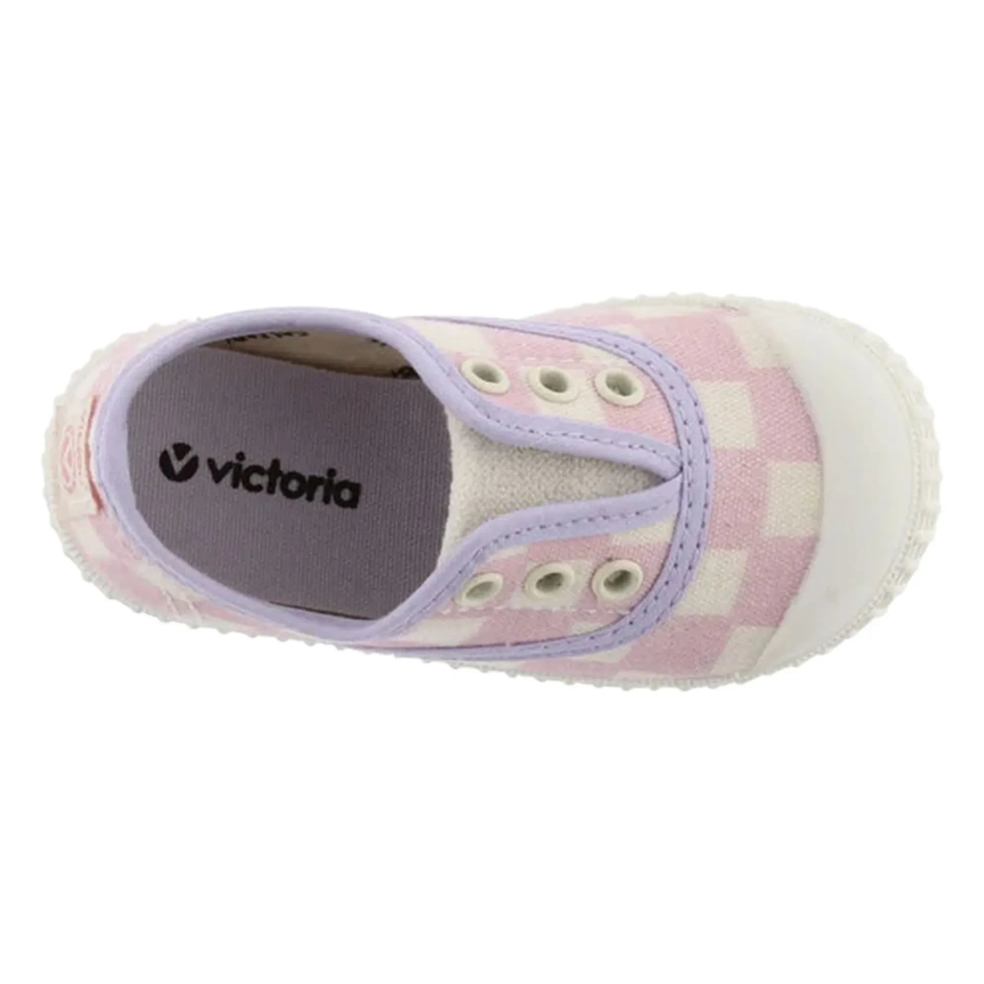 Victoria - Lona Quadrille Çizik Sneakers | Pembe