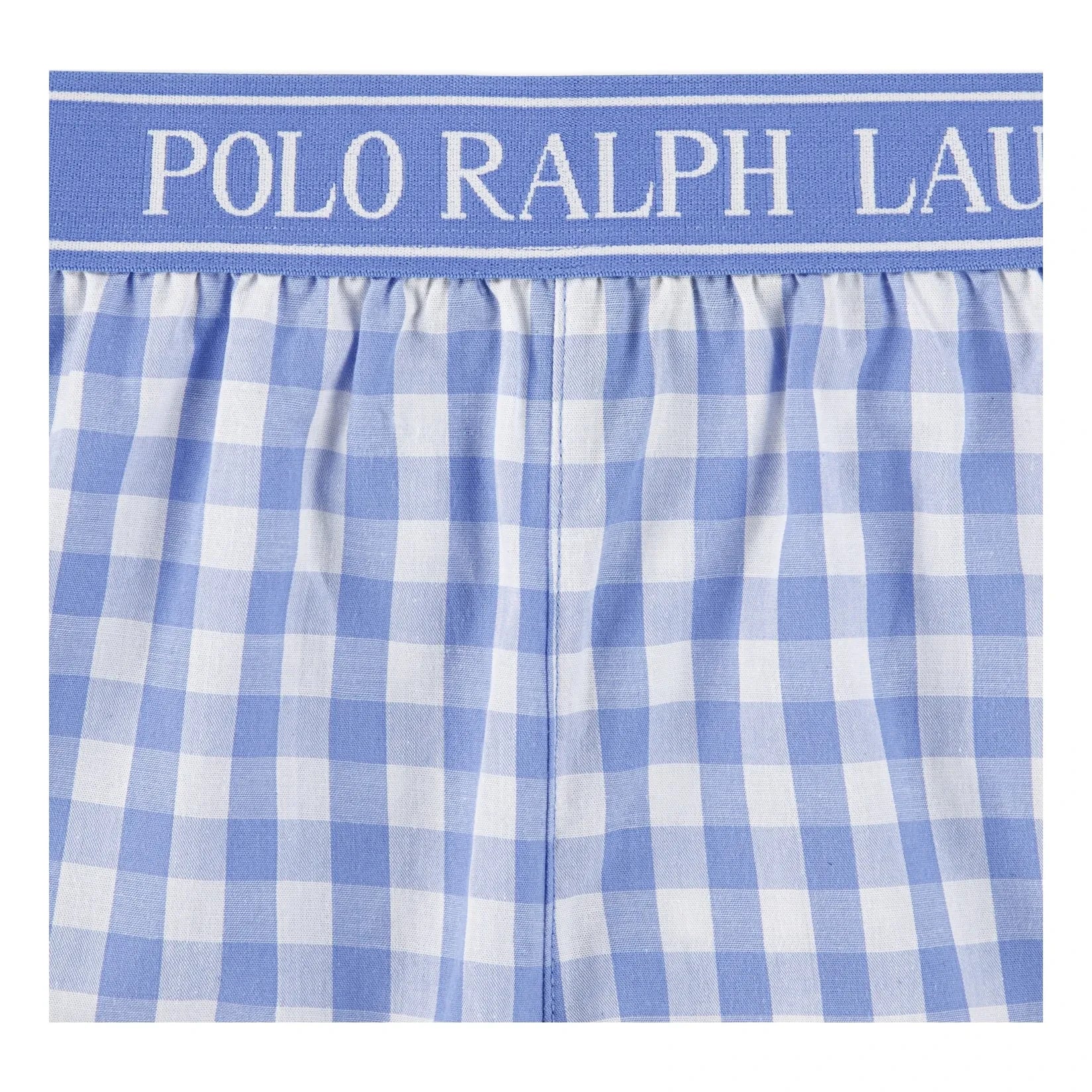 Ralph Lauren - Ekose Tişört ve Şort Pijamaları | Açık Mavi