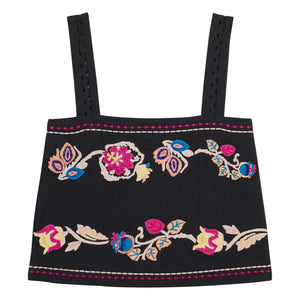 Louise Misha - Phaedra Organik Pamuk Top | Siyah