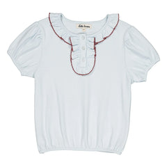 Hello Simone - Paquerette organic cotton T-shirt | Light blue