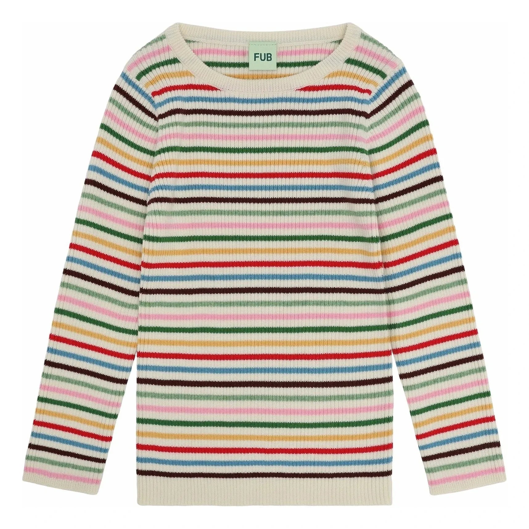 FUB – Pullover aus Bio-Baumwolle, Feinstrick, gerippt | Rot